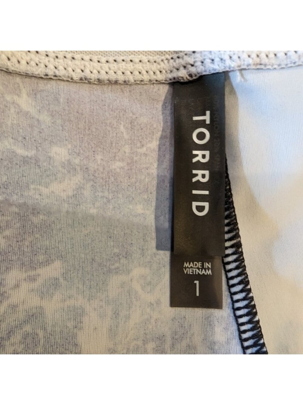 TORRID Active long Swim bottom legging ocean waves blue new without tags sz 1x - Picture 5 of 5